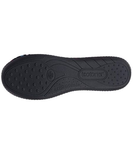 Isotoner Chaussons Ballerines femme microvelours semelle ergonomique, mousse à mémoire forme
