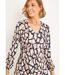 Robe courte maille graphique col V-3