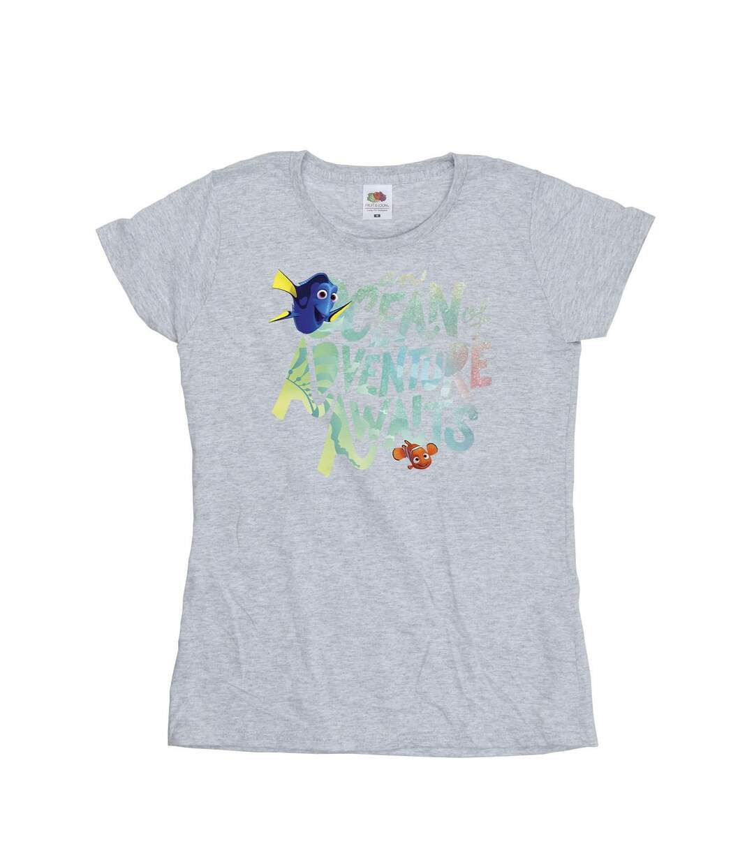 Disney T-shirt en coton Womens/Ladies Finding Dory Ocean Of Adventure (Gris sportif) - UTBI20189-1