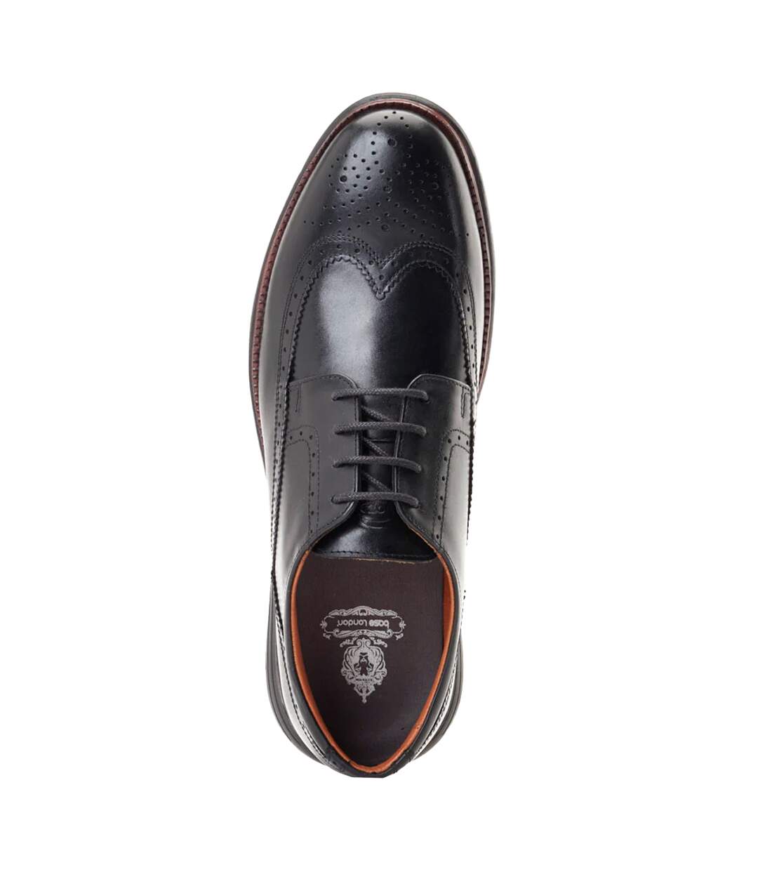 Chaussures Brogues Flight Homme Noir Base London-4