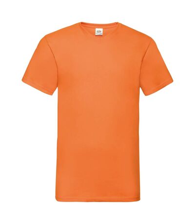Fruit Of The Loom Mens Valueweight V-Neck T-Short Sleeve T-Shirt (Orange)