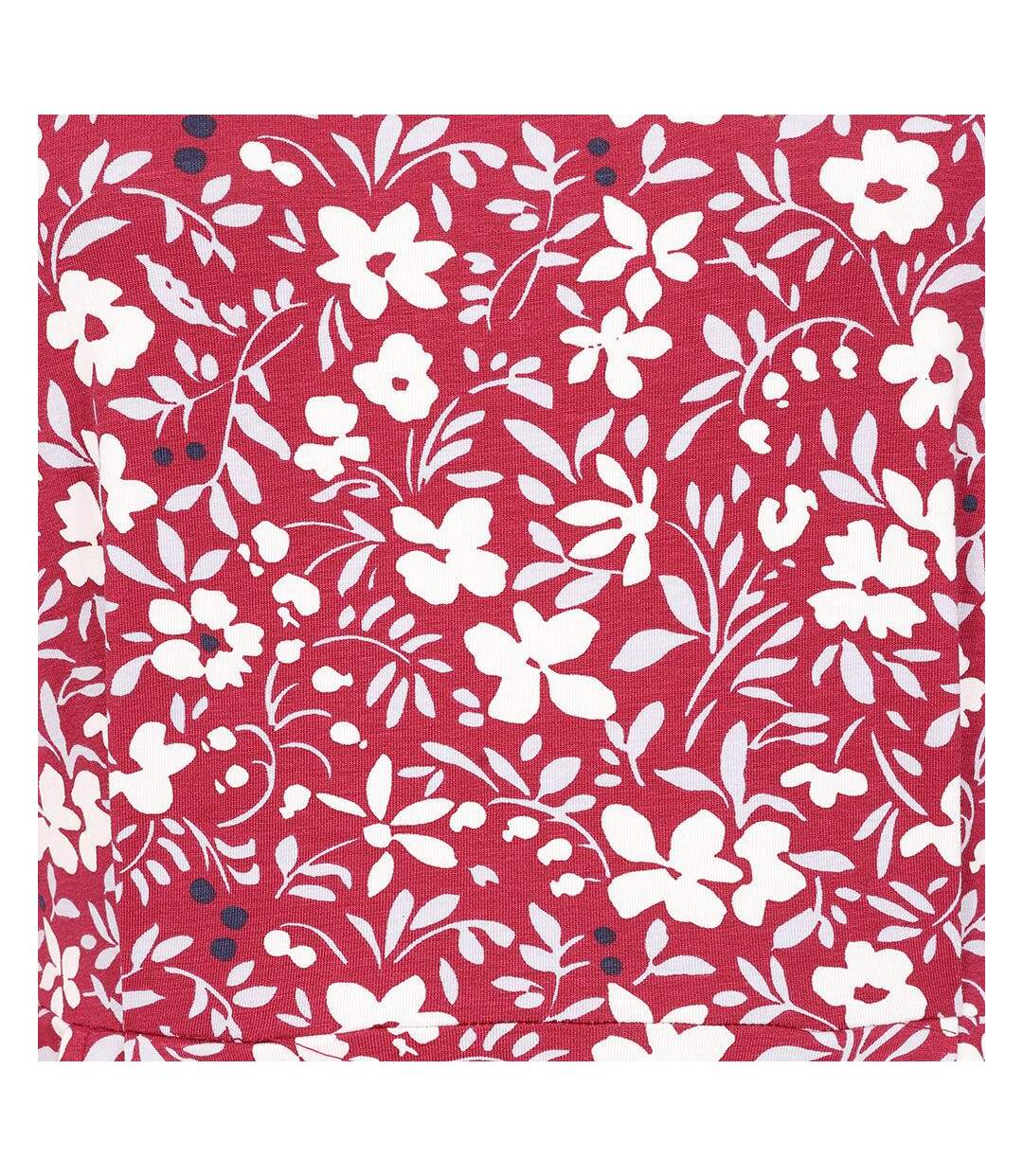 Robe Manches Longues Motif/style Pétale Femme Rouge Blanc Lazy Jacks-3