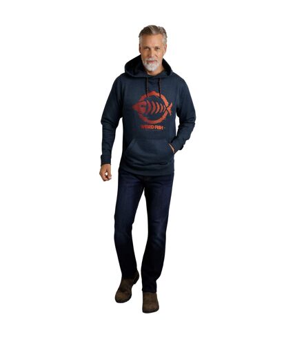 Mens bryant logo hoodie navy Weird Fish