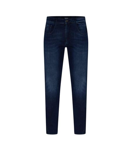 Mens Anbass Cotton Blend Slim Jeans Dark Blue Replay