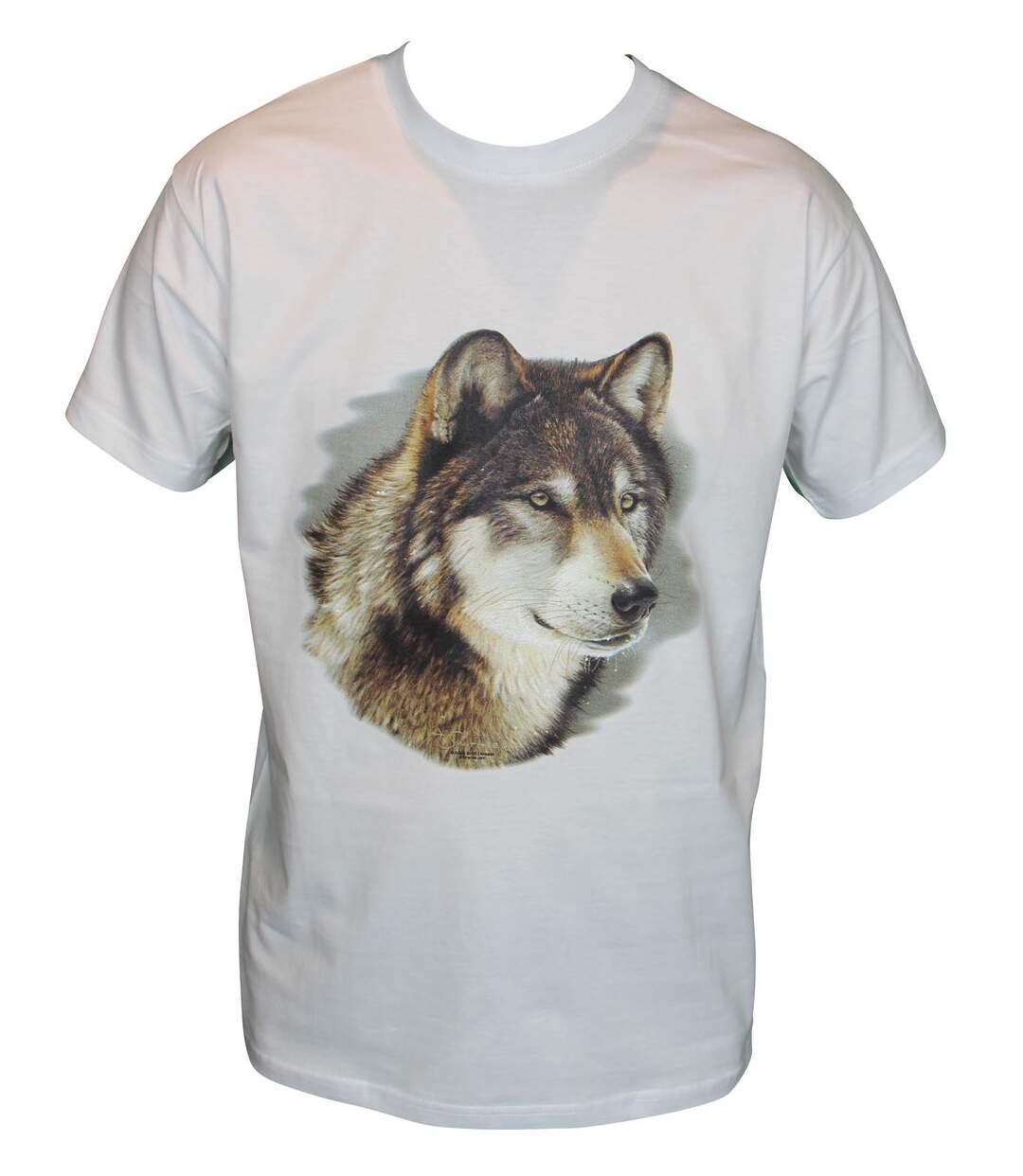 T-shirt HOMME manches courtes - Loup - 11443 - Blanc