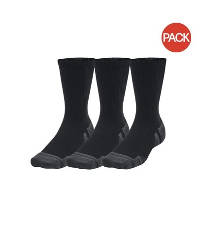 Pack of 3  Unisex adult performance tech crew socks  black Under Armour