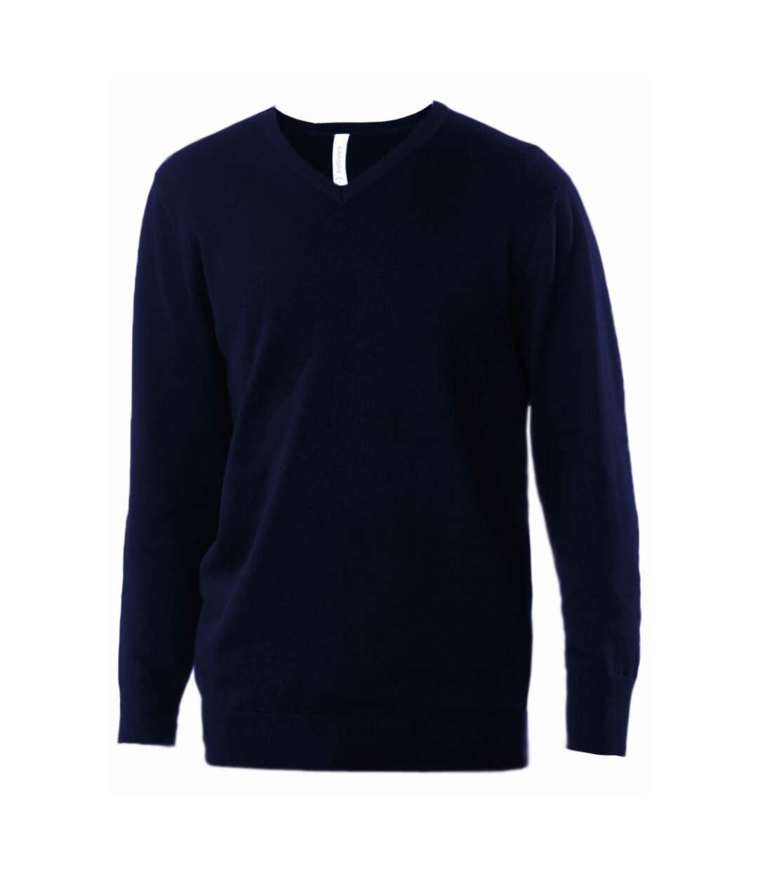 Kariban Mens Cotton Acrylic V Neck Sweater (Navy) - UTPC3815