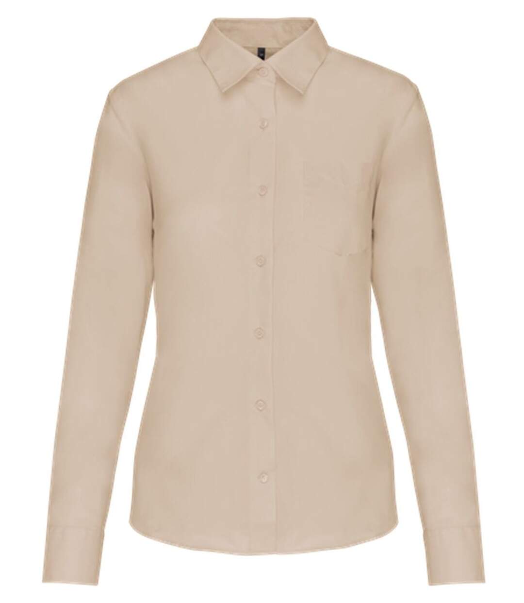 Chemise popeline manches longues - Femme - K549 - beige angora