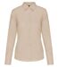 Chemise popeline manches longues - Femme - K549 - beige angora