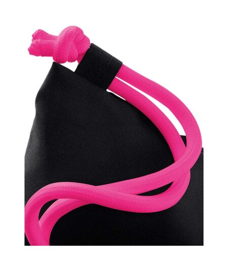 Sac à cordon icon taille unique noir / fuchsia Bagbase