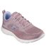 Womens/ladies Flex Appeal 5.0 Crusing Thru Trainers Mauve Light Blue Skechers-1