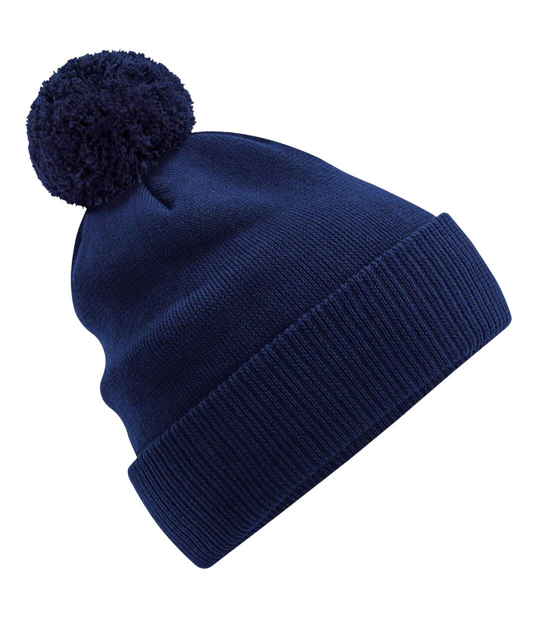 Bonnet snowstar bleu marine Beechfield-1