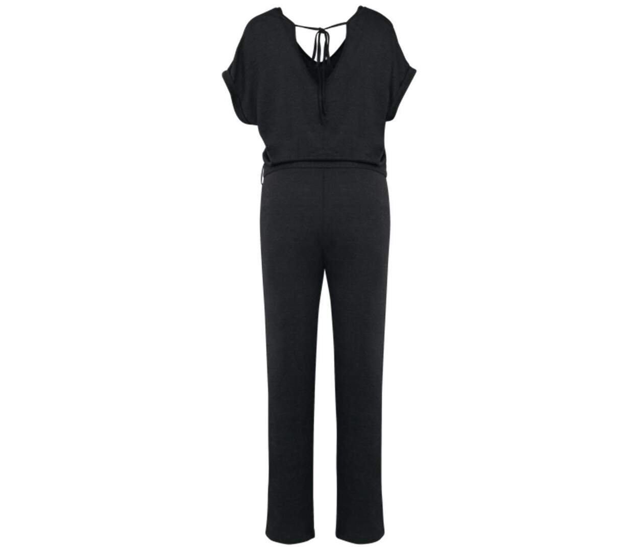 Combinaison en lin en maille - Femme - PATS5004 - noir-3