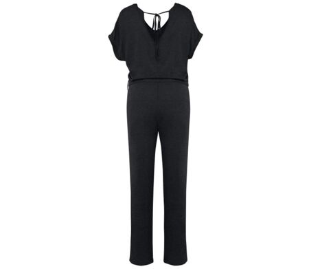 Combinaison en lin en maille - Femme - PATS5004 - noir