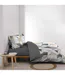 Parure de Lit 3 Pièces Trigone 240x220cm Gris-3