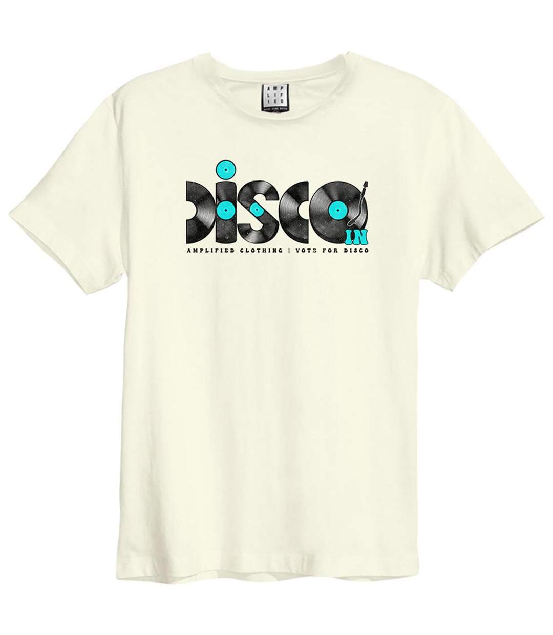 T-shirt disco discs homme blanc Amplified-1