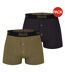 Boxers Homme Noir Kaki Lonsdale-2