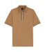 Mens Short-sleeved Polo Shirt Medium Beige Boss-1