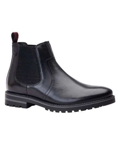 Bottines chelsea cutler homme noir Base London