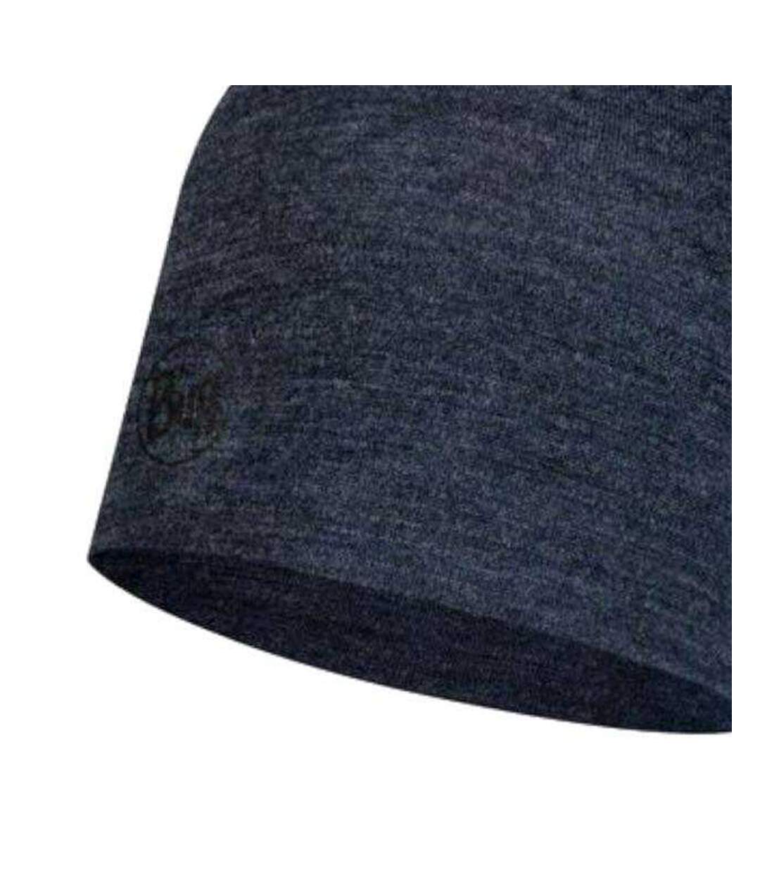 Merino Wool Beanie Navy Blue Buff-2
