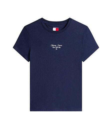 T-Shirt slim marine femme tommy hilfiger logo