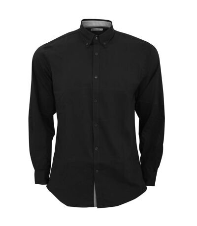 Kustom Kit Mens Contrast Premium Oxford Shirt (Black/Silver) - UTBC2682