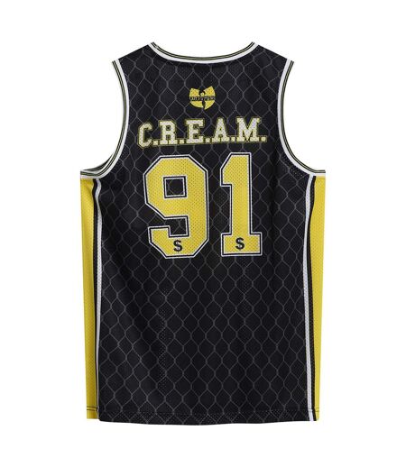 Maillot De Basket Cream Homme Noir Jaune Amplified