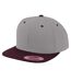 Casquette Ajustable Classic Gris Chiné Pourpre Yupoong-1