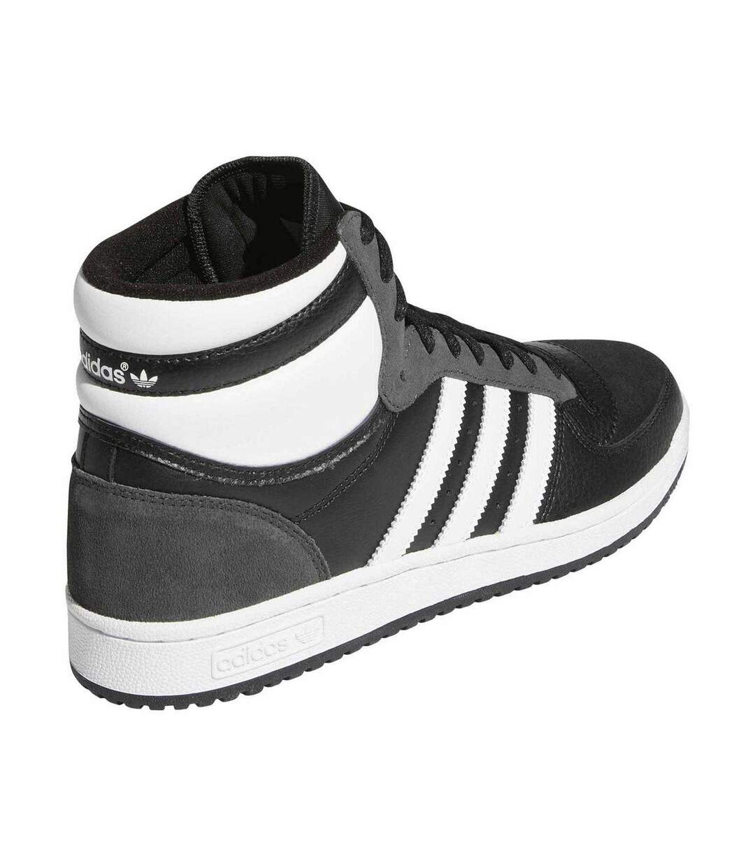 Mens Top Ten Leather High Top Trainers Core Black Adidas-2