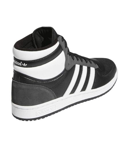 Mens Top Ten Leather High Top Trainers Core Black Adidas