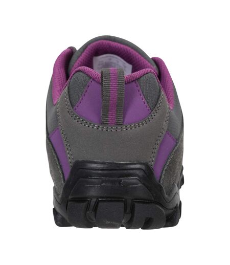 Womens/ladies Belfour Suede Waterproof Walking Shoes Grey Mountain Warehouse