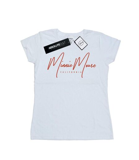 Disney T-shirt en coton californien Mickey Mouse Femme/Femme (Blanc) - UTBI31966