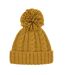 Beechfield Unsiex Adults Cable Knit Melange Beanie (Mustard) - UTBC4137
