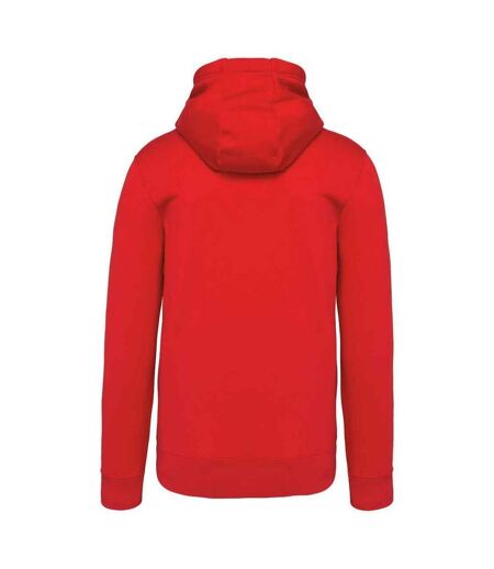 Kariban Mens Hooded Sweatshirt (Red)