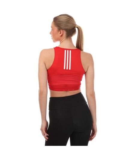 Haut court hyperglam femme rouge / blanc Adidas