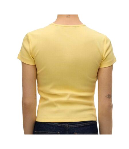 T-shirt jaune femme vero moda chloe - l