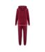 Womens/ladies Velour Tracksuit Set Fuchsia Miso-2