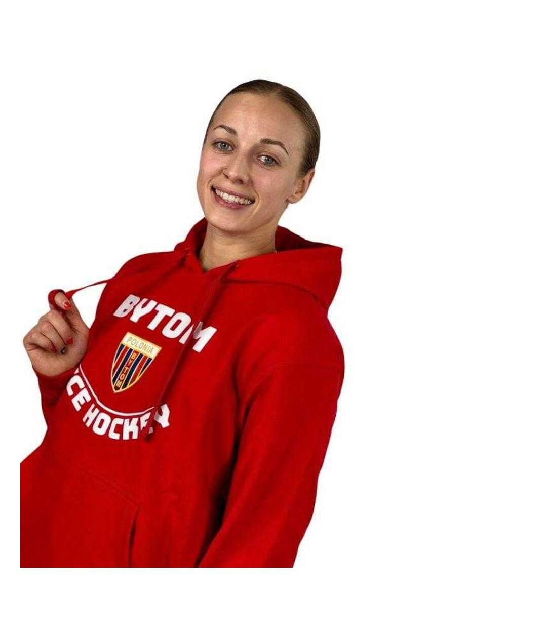 Mens Polonia Bytom Ice Hockey Hoodie Red Inny-3
