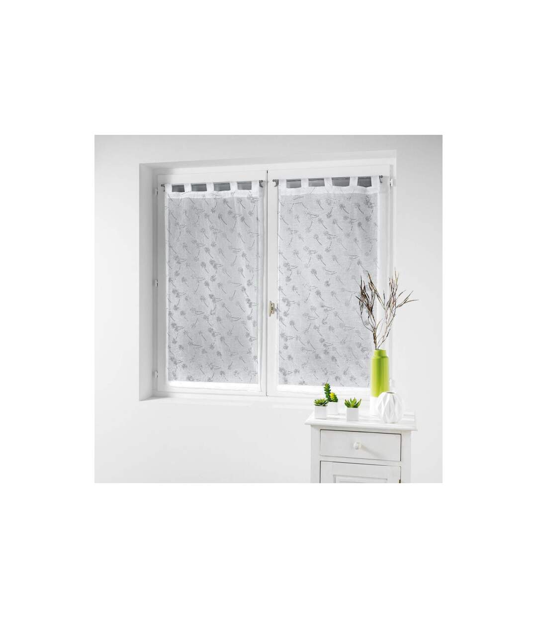 Paire de Voilages Dalya 60x90cm Blanc-3