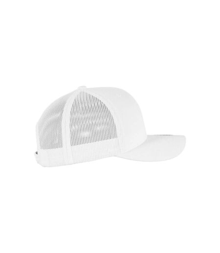 Unisex adult retro trucker cap white Flexfit