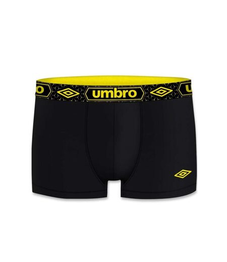 UMBRO Boxer Homme Coton BCASS5 Noir Jaune