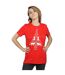 Disney - T-shirt FROZEN CHRISTMAS TREE - Femme (Rouge) - UTBI24687-2
