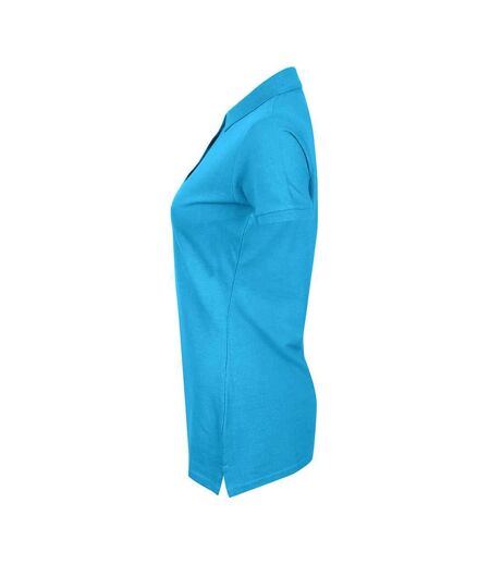 Henbury Womens/Ladies Cotton Pique Modern Polo Shirt (Sapphire Blue) - UTPC6443