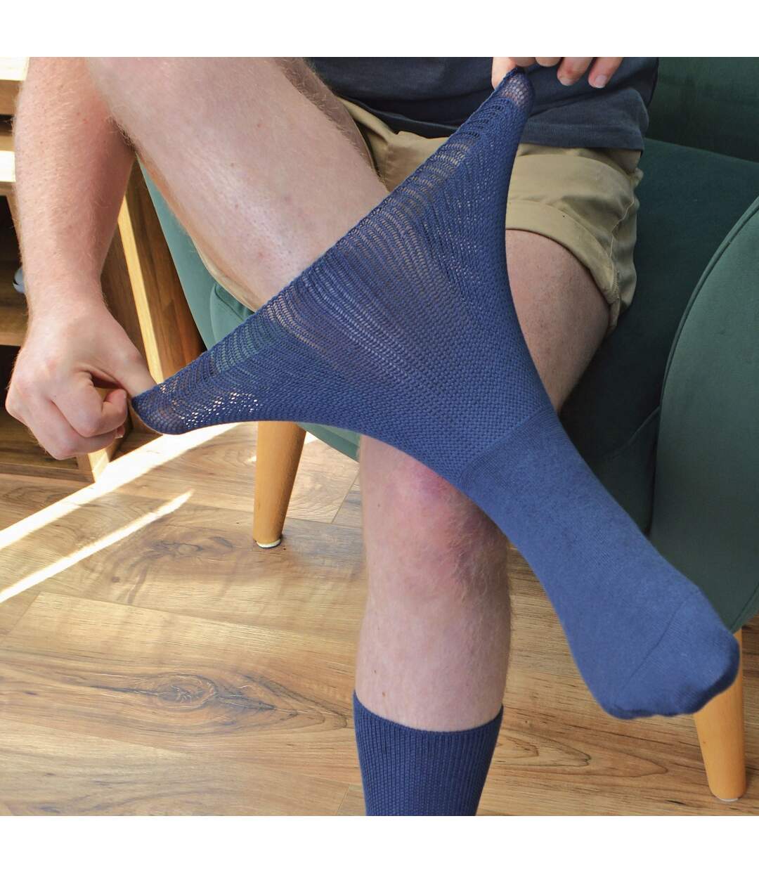 1 Pack Extra Wide Bamboo Oedema Socks-4
