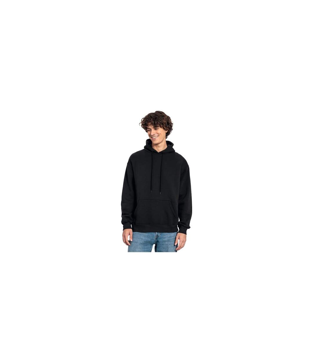 Unisex Adult Iconic Premium Hoodie Black Fruit Of The Loom-1
