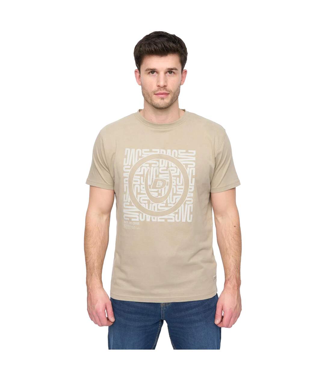 Mens Pixalate T-shirt Light Sage Duck And Cover-1