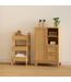 Meuble de rangement en rotin 2 tiroirs et 1 porte CANE - Marron-2