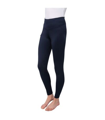 Hy Womens/Ladies OsloPro Softshell Horse Riding Tights (Navy)