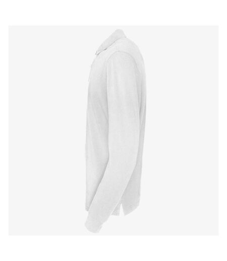 Cottover Mens Pique Long-Sleeved T-Shirt (White) - UTUB525