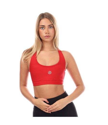 Womens/ladies Series-3 Active Sports Bra Red Skins